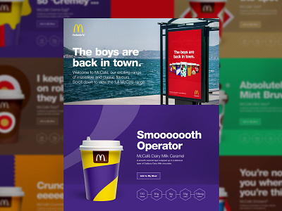 The Boys Are Back in Town // Product Page brand branding color flat food illustration mcdonalds product page stroke ui ux web design