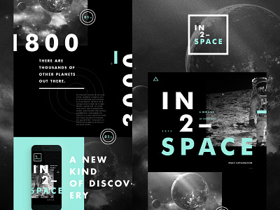 IN 2 – SPACE // Branding Deck brand branding clean color identity interface logo mobile planet space swiss web