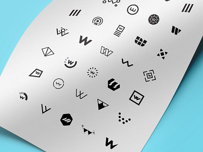 W Logomarks abstract brand branding icon identity line logo logomark logomarks mark mono stroke