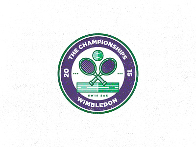 Wimbledon 2015 brand branding green logo logomark purple tennis wimbledon