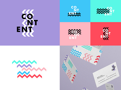 Content Branding abstract brand branding color colour gradient identity logo logomark vibrant