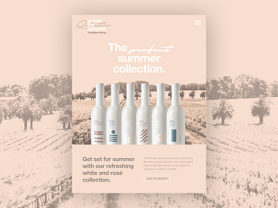 Summer Collection branding color identity interface layout productpage ui ux web website wine