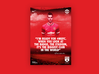 I’m ready for MUFC art branding football nike posters schneiderlin swiss type united