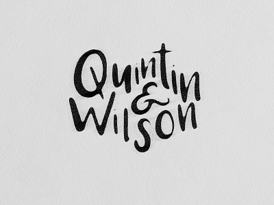 Quintin & Wilson // Stamp brand branding clean identity logo mono script stationery type
