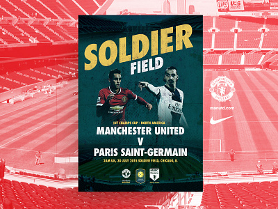 Soldier Field art branding football nike posters swiss type united