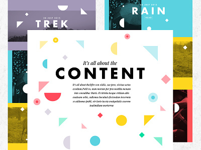 It's all about the Content abstract brand branding color colour identity logo logomark ui vibrant web