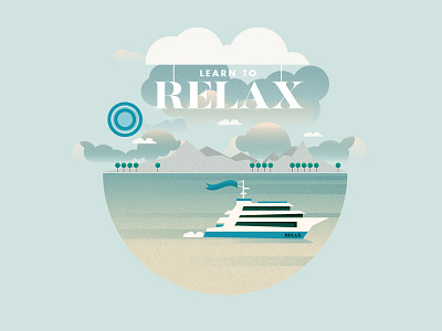 Learn To Relax art boat city color illustration pastel summer texture