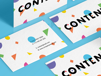 Content Businesscards abstract brand branding businesscard color colour identity logo logomark vibrant