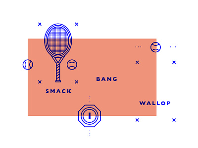 Smack Bang Wallop blue concept icon icons info graphic infographic line social sport stroke tennis