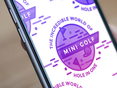 Mini Golf golf gradient icon icon set icons iconset purple