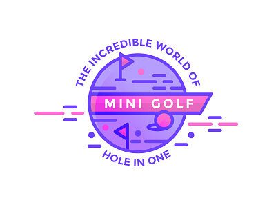 Mini Golf flat golf icon icon set icons iconset identity logo purple