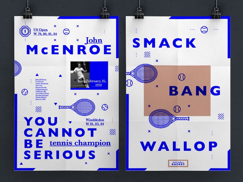 Let's make a 'racket' // Posters blue concept icon icons info graphic infographic line poster social sport stroke tennis
