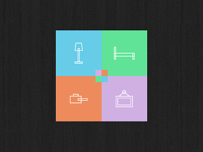 Home Interior Icons branding colour icon set icons iconset