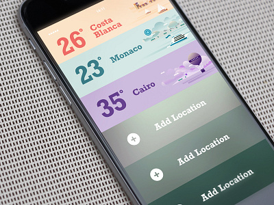 Weather App - Add Location app color dashboard illustration vector weather