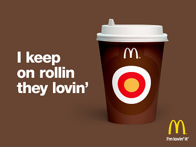 I keep on rolling they lovin' brand branding concept cup fastfood food illustration linework mcdonalds stroke