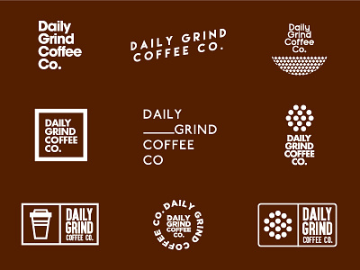 Coffee Logos brand branding cafe coffee illustration line linework logo logos shape