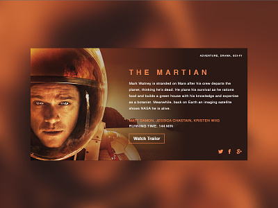 Movie Dashboard // The Martian