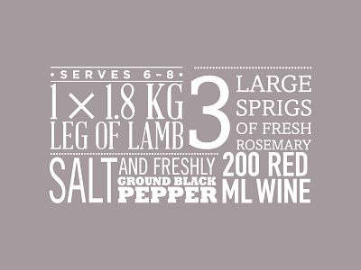 Leg of Lamb branding design type typography