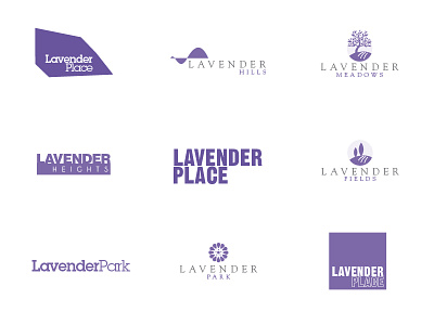 Lavender logomarks brand branding identity lavender logmarks logo purple type