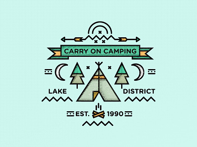 Carry on Camping adventure camp camping fun icons illustration outdoors tent vector