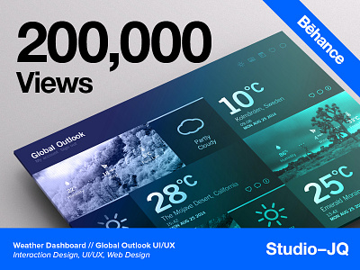 Weather Dashboard // 200K animated app clean dashboard flat gif gradient map pattern photoshop ui weather