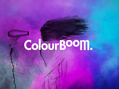 ColourBoom. brand branding colour design hair stylish identity logo type typeface