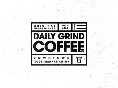 Daily Grind Coffee Co. branding coffee icongraphy icons logo logomark new york orange