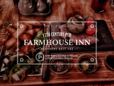 Farmhouse Inn food foodie logo logomark skeak steakhouse type vintage