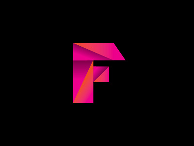 F brand branding concept gradient logo logomark mark