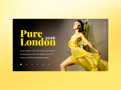 Fashion Dashboard fashion flat menu minimal one page typography ui ux webdesign yellow