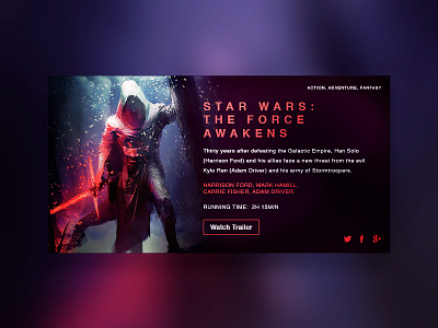 Movie Dashboard // Star Wars: The Force Awakens