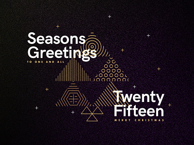 Seasons Greetings - Twenty Fifteen christmas gold line pattern stroke thankyou type vector xmas