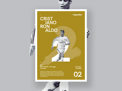 02 Cristiano Ronaldo concept editorial football gold layout poster type