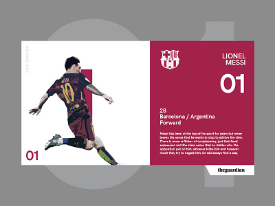 Messi // Ui concept editorial football layout messi poster type ui