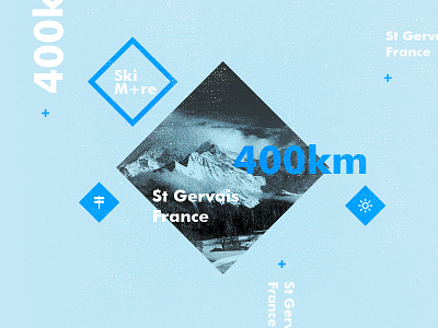 Ski M+re - St Gervais branding icon icons layout logo mountain ski type ui