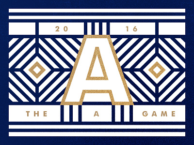 The A Game 2016 design gold letter line stroke texture type typography