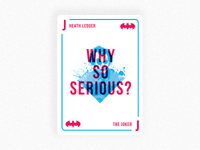 Why so Serious? batman cards dark knight film game joker ledger playing cards