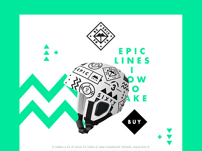 Be Epic. Stay Safe. Landing page badges epic graphic helmet mono shapes snowboard stroke symbols type ui usa