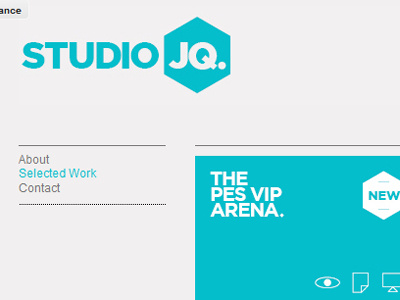 STUDIO JQ - Live site blue branding icon logo website