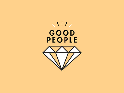 GoodPeople brand branding identity illustration logo logomark type typeface yellow