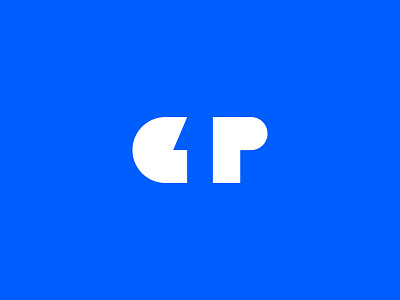 GP1 blue brand branding identity logo logomark negative space type typeface