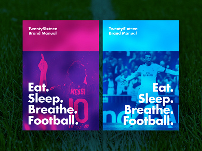Eat. Sleep. Breathe. Football. brand branding cover football identity layout logo player type