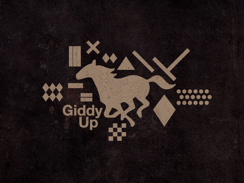 Giddy Up Sport Texture Illustration﻿ 