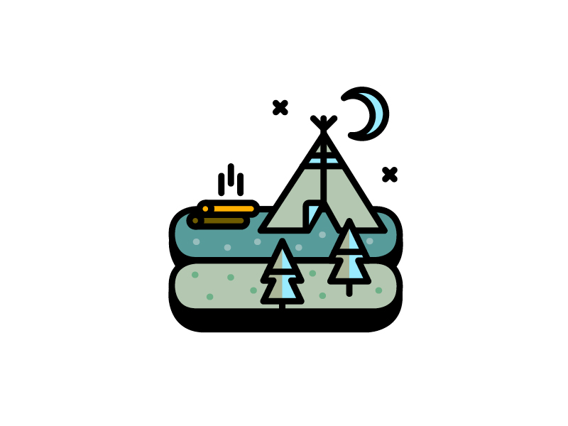 Download Let's Go Camping! by MadeByStudioJQ on Dribbble