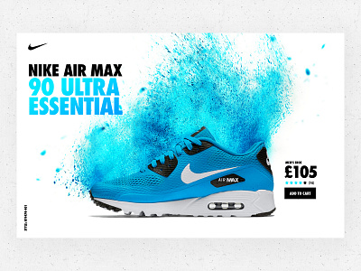 Nike Air Max 90 Ultra Essential clean flat interface modern nike shop sketch type ui ux