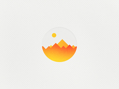 Desert desert gradient icon logo shadow texture vector