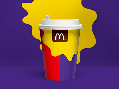 Ohhhhhhh so Cremey ... brand branding cup design fastfood food illustration linework mcdonalds poster stroke