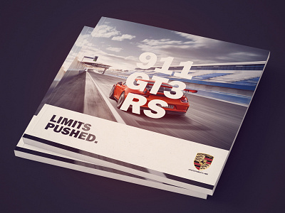 Porsche 911 GT3 RS 911 automotive book branding brochure car editorial porsche print red simplistic type