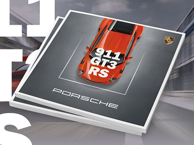 Porsche 911 GT3 RS 911 automotive book branding brochure car editorial porsche print red simplistic type