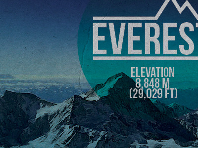 EVEREST blue everest graphics poster typography